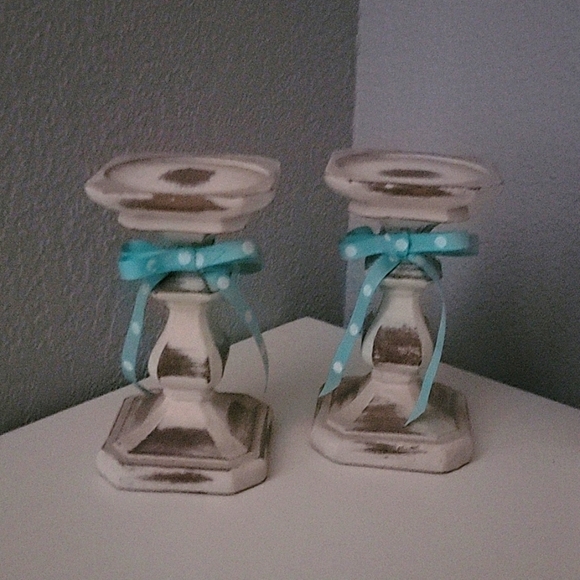 Rustic Farmhouse candlesticks - Picture 1 of 1
